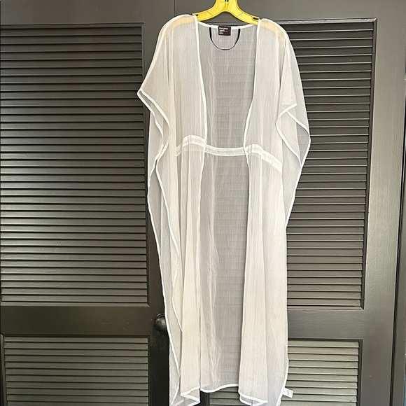 Free Press Sheer Super Pale Silvery Gray Kimono Cover Up, Super Versatile, O/S - Picture 1 of 9